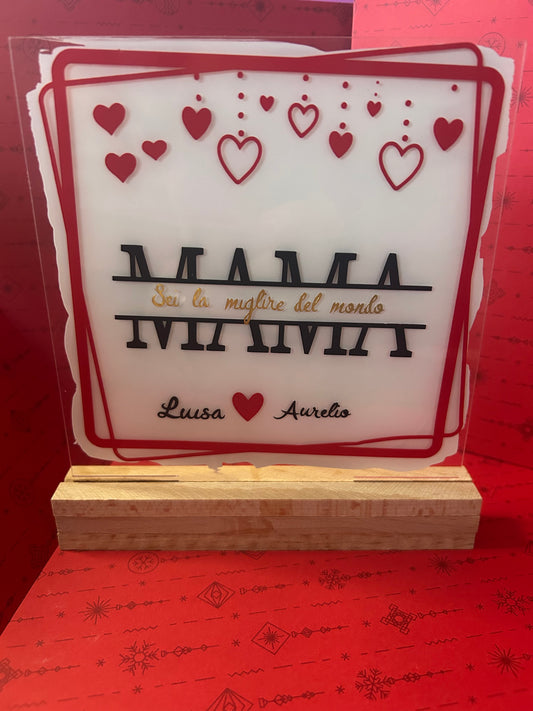 Targa Personalizzata Mamma - Con Nomi e Dedica Speciale