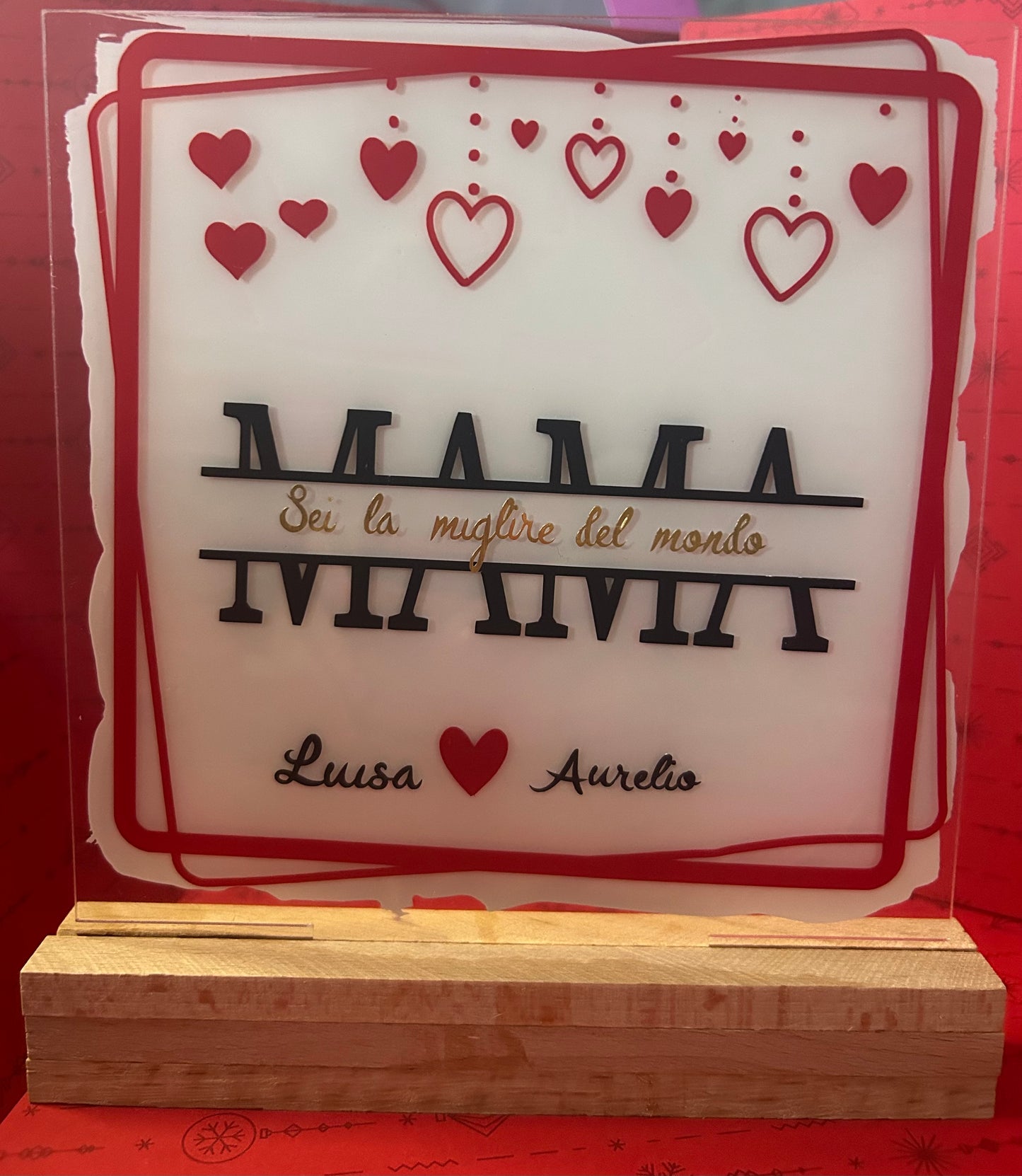 Targa Personalizzata Mamma - Con Nomi e Dedica Speciale