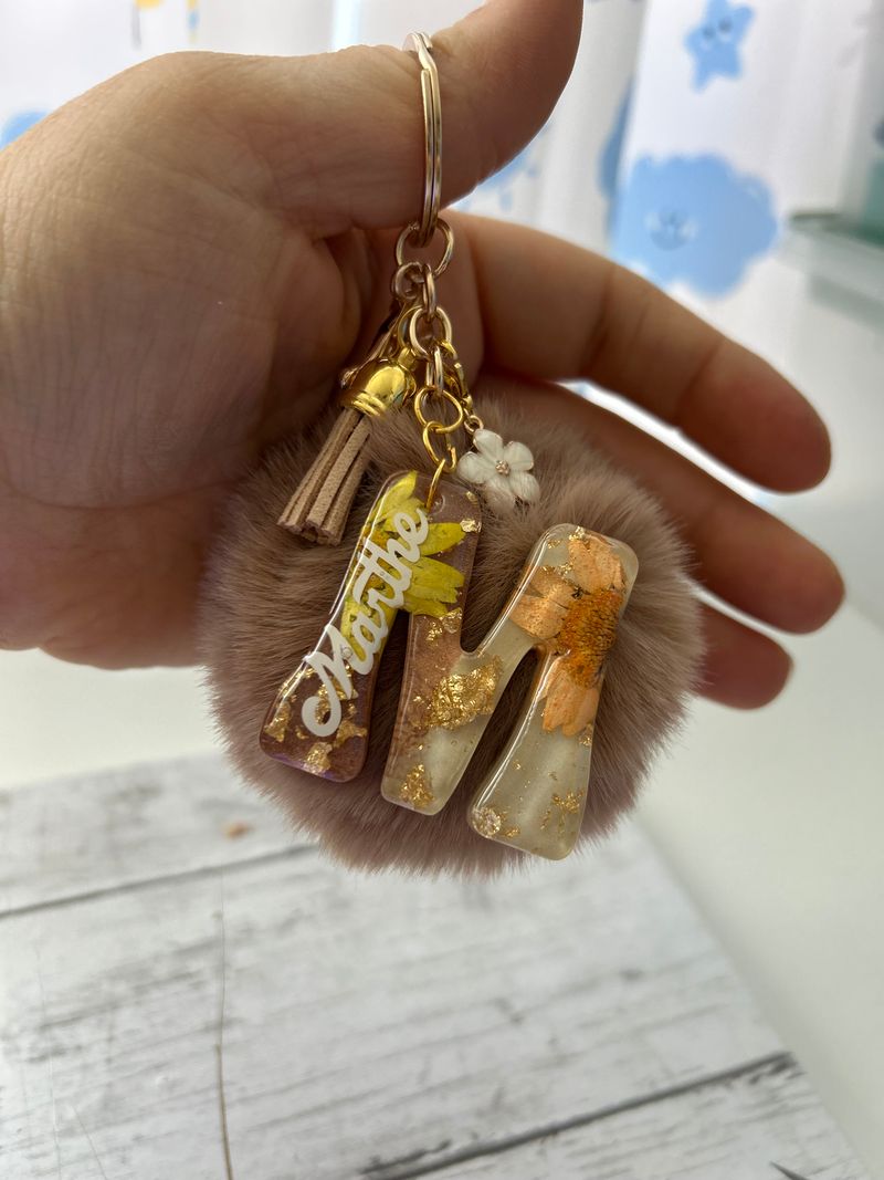 Portachiavi Personalizzati in Resina - Lettere dell'Alfabeto